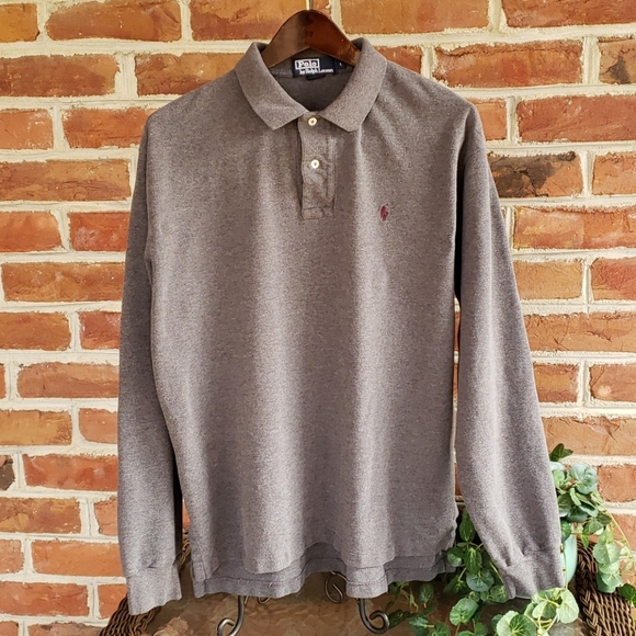Polo Ralph Lauren Other - 🏡DV Polo by Ralph Lauren Long Sleeve Gray Polo L
